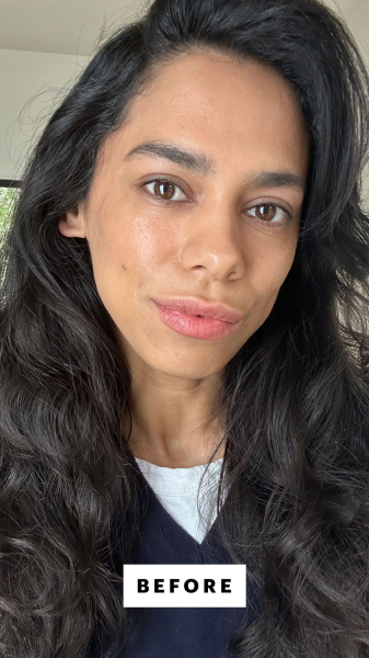 A selfie of Allure shopping director Shanna Shipin with her natural lashes