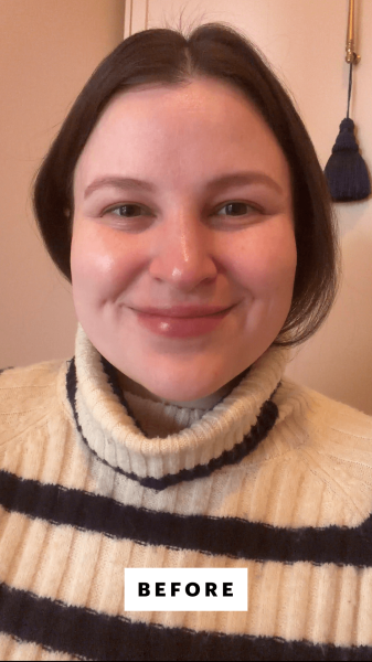 Singh before applying the Kevyn Aucoin The Volumizing Mascara